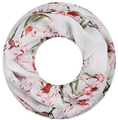 Majea Damen Loop Schal Schlauchschal Halstuch (880020) (weiß 33)