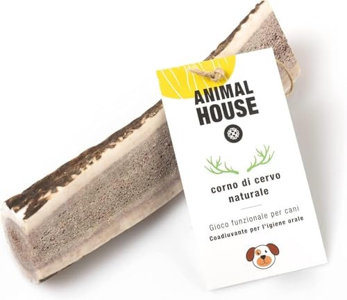 Animal House - Corna di Cervo Premium per Cani Sezionate - 100% Naturali e Resistenti - Migliora l'Igiene Orale - Adatte a Tutte le Taglie - Cruelty-Free (L)