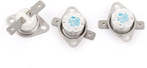PATIKIL 170°C 10A Normalmente Chiudi NC KSD301 Termostato, 3pz Temperatura Interruttore Termico Interruttore per Elettrico