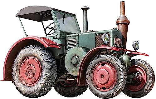 MiniArt 24010 1:24 Dt. Traktor D8506 m. Kabinendach - originalgetreue Nachbildung, Modellbau, Plastik Bausatz, Basteln, Hobby, Kleben, Modellbausatz, Zusammenbauen, unlackiert