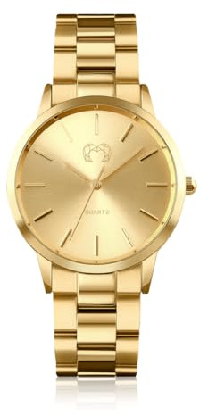 MARLION JEWELS Reloj de Mujer Elegante con Pulsera de eslabones metálicos y Minimalista, Resistente al Agua 3ATM. Reloj Original con maquinaria de Cuarzo