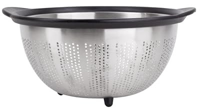 MasterPRO - Set di 3 setacci e scolapasta – Confezione da 3 colini per cucina - Colino in acciaio inox - Colino a rete fine per pasta, riso e frutta