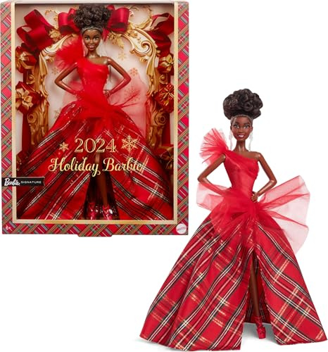 Barbie Poupée Joyeux noël Brune HRM62