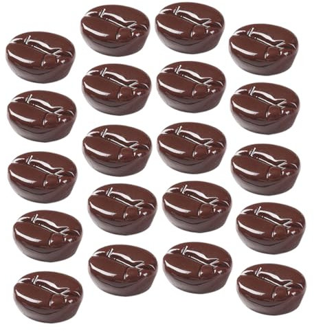 Vaguelly 20pcs Artificial Lifelike Simulation Beans Faux Coffee Decor Diy Craft Adornment Model Beans Props for Home Cafe Restaurant