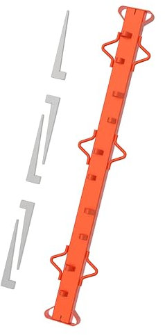 MOOFI 4ft Woven Wire Fence Stretcher Bar, for Bullyard Fence, Horse Wire Mesh, Farm Fence, Yards, Outdoor Havy Duty Metal Fence Tensioner Tool Fence Stretcher with 5 Wedges (Orange)