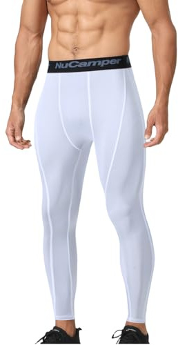 NuCamper Kompressionsbyxor För Män, Atletisk Tights, Herr Löparbyxor Långa, Cool Baslager, Snabbtorkande, Tajta Andas, Funktionella Byxor, För Träning Löpning Fitness Gym Basket Sport Fotboll