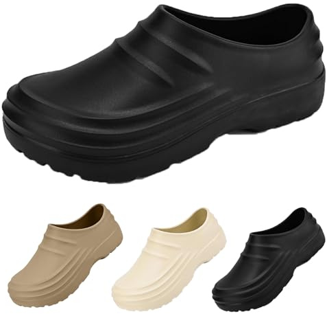 Whimsyard Zapatos De Chef Para Hombres Y Mujeres,zapatos De Chef Ortopédicos Impermeables Con Soporte Para El Arco Para Cocina,zapatos De Trabajo Antideslizantes Resistentes Al Aceite (Negro,41-42)