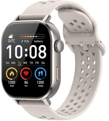 Jugeman Orologio Smartwatch GPS Uomo Donna, 2.06 AMOLED con Chiamate, Smart Watch Contapassi 5ATM Sportivo Fitness Tracker
