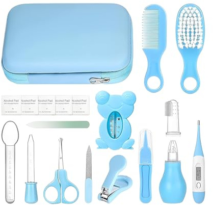 Set per la cura della salute del bambino, 18 pezzi, con pettine per la cura del bambino, spazzolino da denti per bambini, genitori, routine mattutina, asili