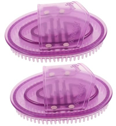 LALADEFIEE 2pcs Handheld Silicone Meridian Massage Brush for Muscle Relief and Relaxation Multi-Functional Body Scrubber Shower Massager Portable Post Workout Tool for Home and Salon Use