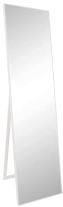 Acomoda Textil – Espejo de Pie con Marco de Madera Decorativo, Resistente con Soporte para Habitación, Vestidor, Recibidor y Tienda. Espejo Rectangular Cuerpo Entero(Bali Blanco, 40x150x2,9 cm)