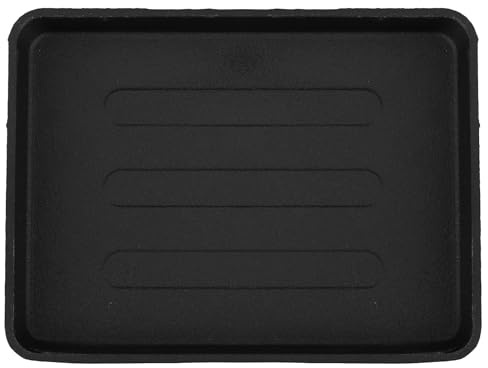 ibasenice Plaque Fonte pour Barbecue 40X30 CM Poêle Teppanyaki Rectangulaire pour Cuisson Homogène de Steaks et Légumes pour Barbecue et Camping