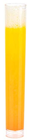 Restaurantware Delgado 1 Ounce Test Tube Shot Glasses 100 Disposable Test Tube Shots For Alcohol - Tube Rack Sold Separately Scientific Themed Party Decorations Clear Plastic Test Tube Glasses