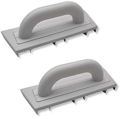 DEWEPRO® Lot de 2 petites rabot de nettoyage en plastique avec 6 lames en acier – Rabot à plâtre d'angle pour le traitement des coins