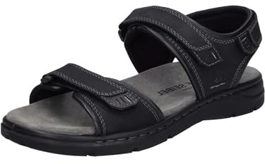 Josef Seibel Herren Klassische Sandalen Marlon 05,Weite G (Normal),Wechselfußbett,offene Schuhe,Strandschuhe,bequem,schwarz,45 EU