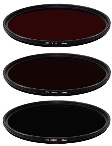 ICE Infrared 3 Filter Set 58mm IR 760 850 950 58 Optical Glass Slim