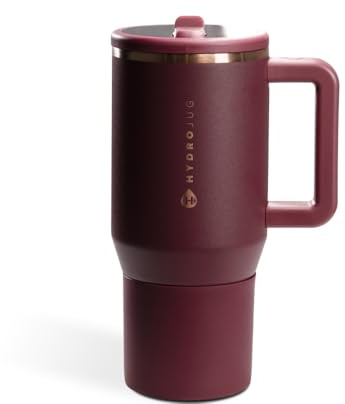 HydroJug Kids - 20 oz Insulated Kids Water Bottle with Flip Straw & Handle | Leak-Proof & Durable | Perfect for School, Sports, Lunch, Travel & Camp, Merlot