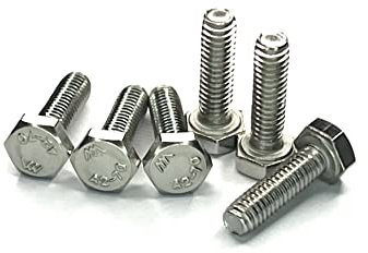 Tornillo hexagonal M8 (8 mm x 60 mm) (tornillo totalmente roscado) – Acero inoxidable de grado A2 (paquete de 10)