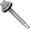 4.8 mm x 25 mm Dachschrauben, Selbstbohrende Sechskantschrauben für Dach Mit Gummidichtscheibe, Rostfrei, Wetterresistent, Verzinkt, Grobgewinde, Verkleidungsschraube für Blechdach (50 Stück)
