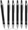 Cobee Stylus Tip Kugelschreiber, 6 Stück 1,0 mm Einziehbarer Kugelschreiber Mittlere Spitze Glatter Schreibstift Schwarze Tinte Metallstift Stylus Schöner Stift für Touchscreens