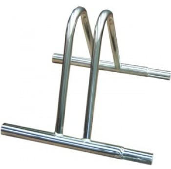 Rastrelliera portabici singola in ferro zincato con passaruota 5 cm, 37x37x28 cm