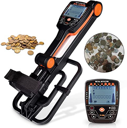 Détecteur de métaux Pliable Pinpointer pour Adultes et Enfants, détecteurs de métaux étanches réglables de Plus Grande précision avec Pinpoint, Recherche de 9,8 Pouces, idéal pour détecter l'or, Les