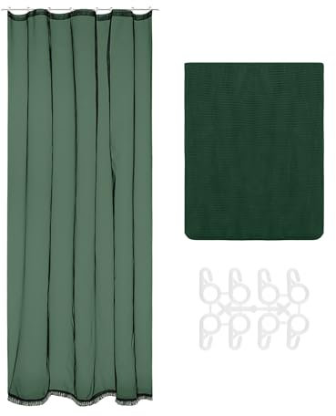 IlGruppone Tenda Zanzariera 150x250 Cm Tinta Unita con Anelli Inclusi Finestre Porte Zanzariere Insetti Moschiera Anti Mosche Zanzare Insetti Rete Fitta Terrazzi Balcone Giardino - Verde