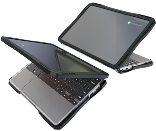 UZBL Air Hard Shell Case for Lenovo Chromebook 300e Gen 4 / 300w Gen 5, Student-Proof K-12 Protective Clear Cover (1-Pack)