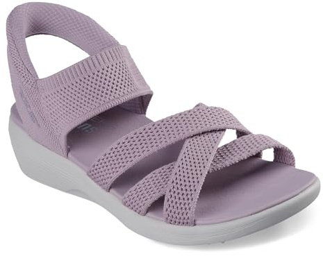 Skechers Mujer Arya Cooling Off Slip-In ENTRENADOR, Lavender Knit, 38 EU