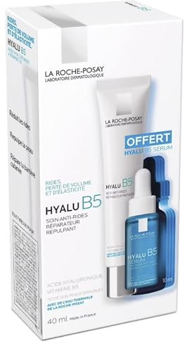 La Roche-Posay Hyalu B5 - Cuidado antiarrugas (40 ml y suero concentrado de 10 ml)