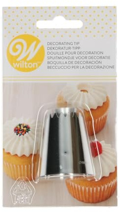 Wilton Decorating Tip spritstyll, sultan | Rostfritt stål pip för spritspåsar, återanvändbar, för att dekorera tårtor cupcakes, diskmaskinssäker