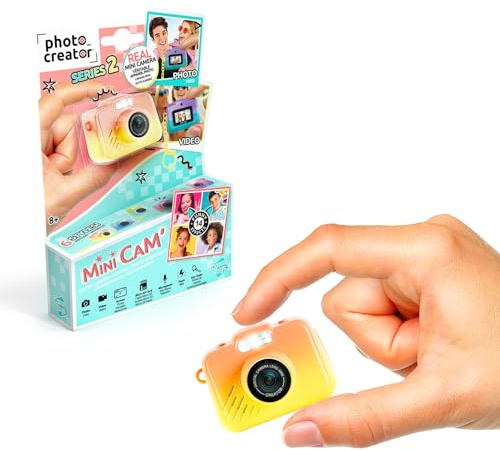 Canal Toys - Photo Creator - Mini Appareil Photo Enfant & Vidéo Numérique - Mini Caméra pour Créer des Souvenirs - Cadeau Enfant 8 Ans+ -14 Filtres– Flash+Micro - Format Voyage - CLK 071 Orange
