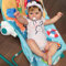 Zero Pam Poupee Reborn Realiste Bebe Nouveau Nee en Silicone œil Ouvert Fille, 50 CM Bebe Reborn Fille Silicone Plein Corps Vinyle Imperméable Poupon Souriante et Mignonne avec Cheveux