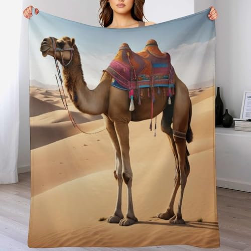 AAPZY Manta Camello, Manta Pelo Mullida Súper Cálidas, Manta Sofa, Manta Flannel Extra Suave, Manta para Sofa, Sobrecama, （130×180cm）