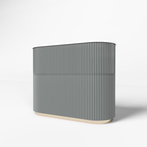 Receptionsskrivbord för salong och spa – vit reception med accenter för hudvårdskliniker, mått 1500 x 600 x 1 000 mm (59 x 24 x 39 tum), perfekt för professionell användning