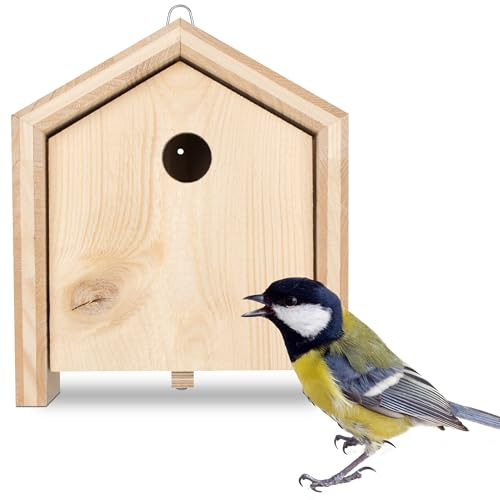 Gardigo Casetta per Cinciallegre in Legno | Nido per Uccelli | Voliera per Uccelli da Esterno | Mangiatoia per Uccelli | Casetta per Uccellini da Giardino | Casetta per Cincia | Made in Germany
