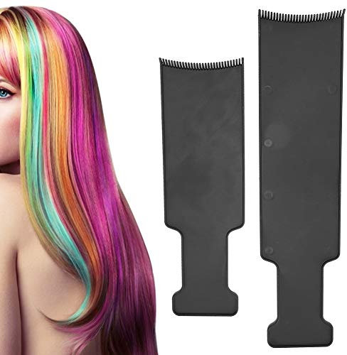 Palette de Couleur de Cheveux, Peigne de Planche de Balayage avec Dents 2 Pièces Brosse de Teinture pour Cheveux pour Technique de Balayage, Utilisation en Salon Coloration de Cheveux Outil