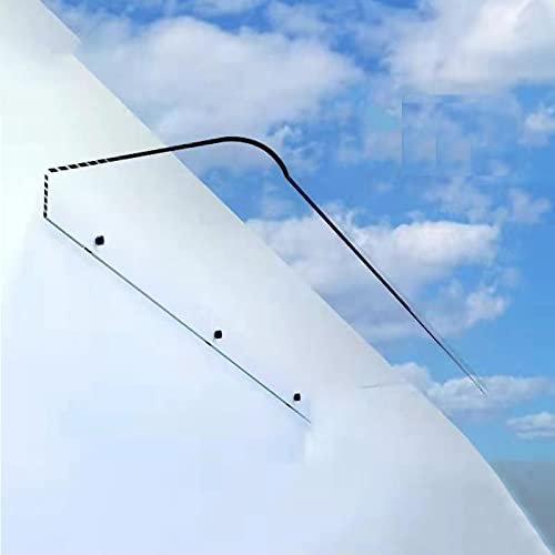 Vordach für Haustür Aus Polycarbonat Vordach Überdachung Haustürvordach Pultvordach,Uv-Schutz Regenschutz Türdach Pultbogenvordach für Garage Balkon Fenster Haus (50x120cm/20 x47)