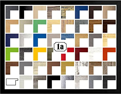 Multicolore Bilderrahmen Posterrahmen Puzzlerahmen 45,5x61 cm Schwarz matt 61x45,5 cm mit weisser Rückwand und klarem Acrylglas