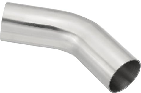 PATIKIL Curva a Gomito a 45 Gradi, Tubo Scarico Sanitario a 1 1/2 Od Gomito Mandrino Tubo Connettore per Saldatura Attrezzatura per Birrificio Hvac Ringhiera per Scale, 1Pz