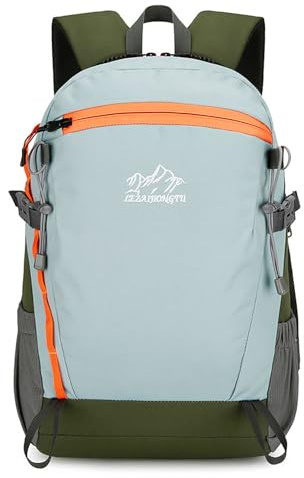 LJCZKA Lightweight Waterproof Hiking Backpack for Men Women Travel Backpack with Chest Strap for Trekking Camping Outdoor Sports
