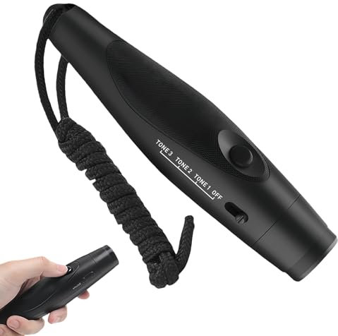 SPORWAY Elektronische Pfeife: Professionelle Schiedsrichterpfeife mit 3 Tönen Handpfeife, Tragbare Notfallpfeife, Einstellbare Trillerpfeife für Trainer P.E.Teacher Lifeguard Outdoor-Enthusiasten