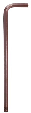 sourcing map Ball End Hex Key Wrench 7/32 SAE S2 Steel Long Arm L-Shape Hexagon Wrenches Repairing Tool for Home Bike Motorcycle Repair, Red Brown