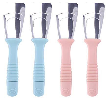 FUNOMOCYA 4piezas Raspadores De Hielo Inoxidable Unidades Perfectos Para Cocinas y Bares