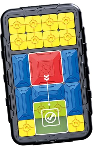 Slide Puzzles for Kids - Educational Fidget Toys Adults | Multifunctional Brain Teasers with 500+ Challenges, Interactive Sliding Block Game for Road Trips Outdoor Picnic Family Party