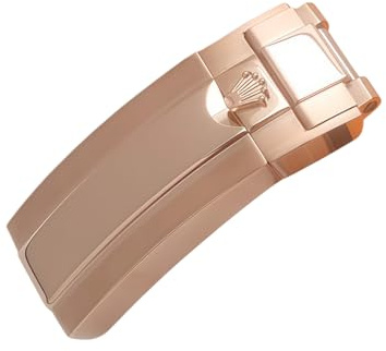 ROUHO Acciaio Inossidabile Fermo Espandibile Orologio Multicolore Fermo Ricambio Cinturino d’Orologio per Rolex Submariner series - Oro Rosa 16mm