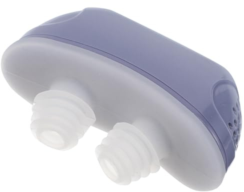 TOYANDONA Dispositivo Antironquidos Eléctrico Doble Turbina Ajustable para Todas Narices Color Azul Ayuda a Abrir Vías Respiratorias para Dormir Mejor y Prevenir Ronquidos Portátil y
