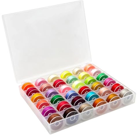 LWLWA Canillas Máquina Coser, Bobinas de Plástico de 36 Colores, 36 Piezas