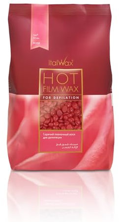 Italwax Rose - 500g - Perline di cera a caldo per la depilazione senza strisce - Formula naturale per tutti i tipi di pelle - Inodore - Raccomandato per area bikini e ascelle