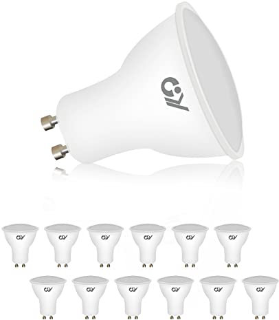 GY 12 lampadine LED GU10, 8W equivalenti a 80W, 2700K bianco caldo 800 lumen, lunga durata, basso consumo, adatte per illuminazione a binario e case da incasso certificate CE, non dimmerabile